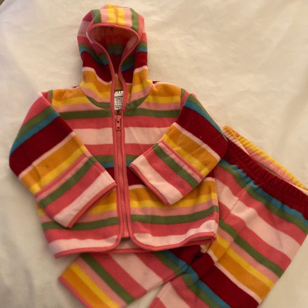 Pink stripped super soft brushed cotton hoodie and pants